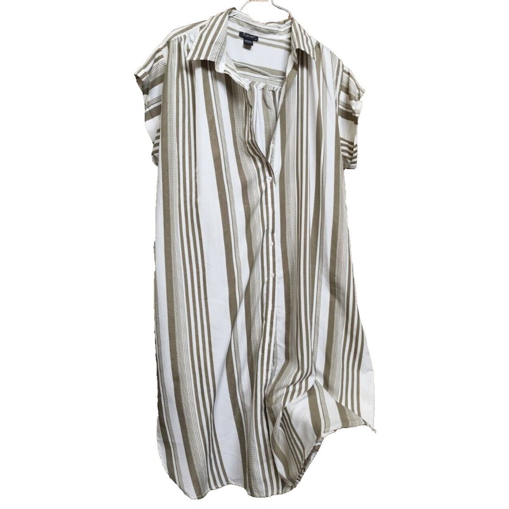 Long Shirtdress Stripes Plus Size 2X NWOT by Style House Boho Hippie Artsy